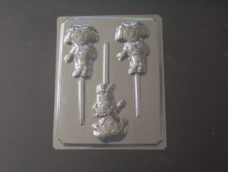 181sp Dorie the Explorer Chocolate or Hard Candy Lollipop Mold